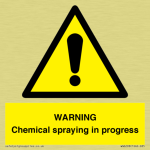WARNING Chemical spraying in progress